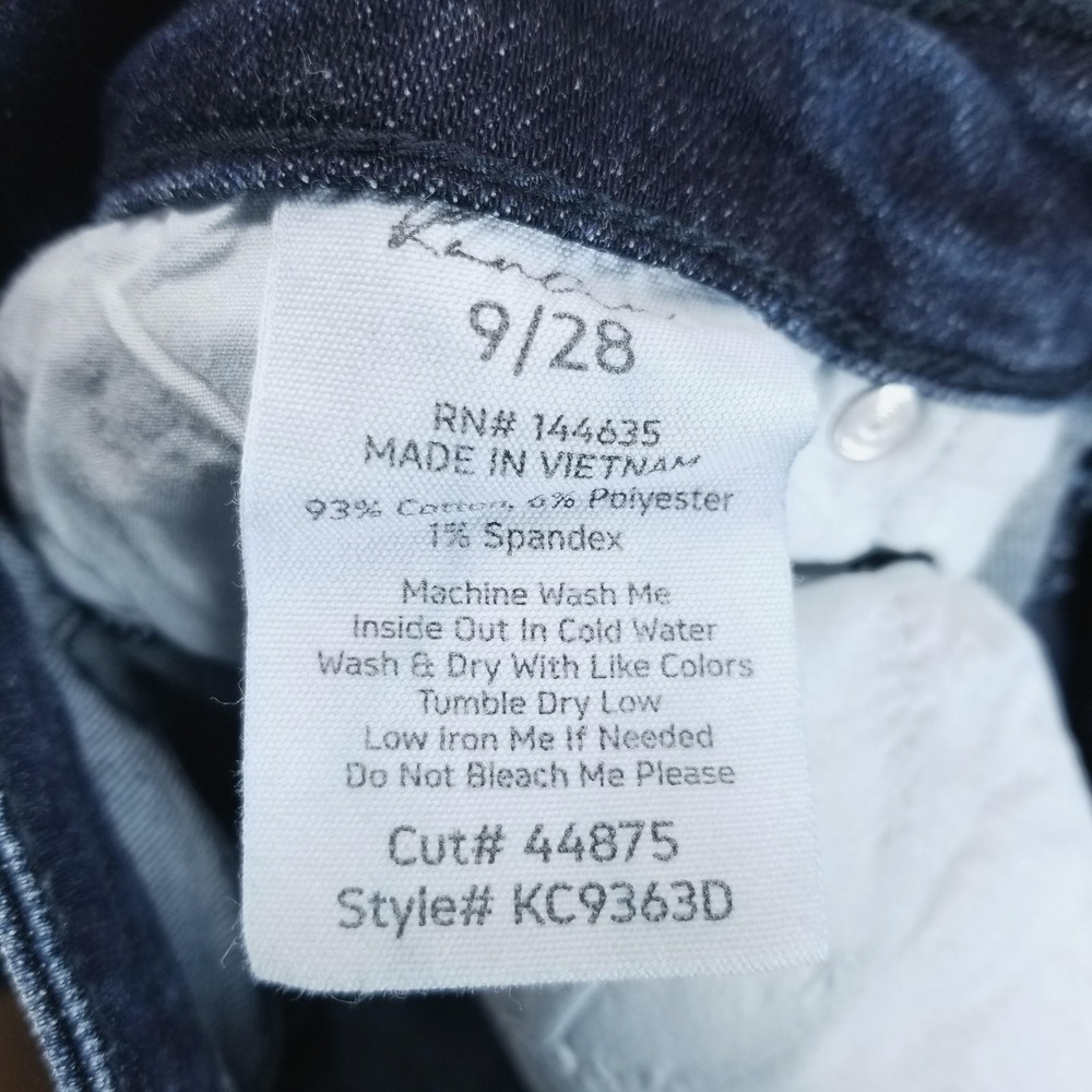KanCan Jeans Womens 28 Blue Flare High Rise Front Seam Dark Wash Stretch - Picture 4 of 9
